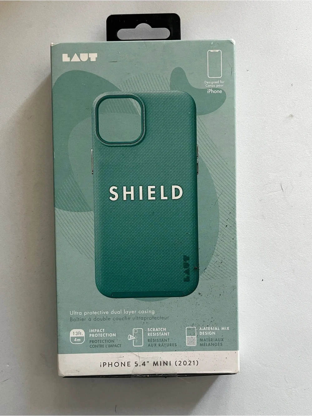 iPhone 13 miniDeep Red Protective Phone Case with Enhanced Shock Resistance